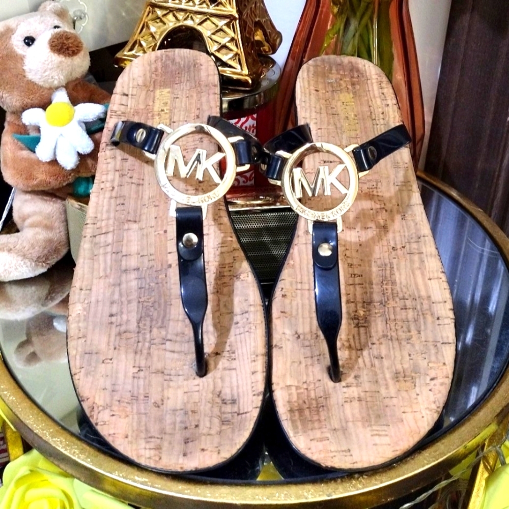 Michael kors jelly thong cork sandals